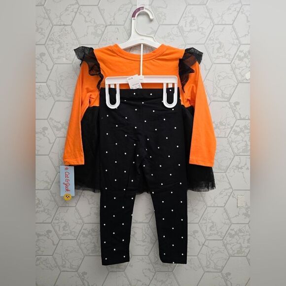 Nwt Cat & Jack Halloween Girl's Tulle Tutu Tunic and Leggings Outfit - Picture 5 of 8